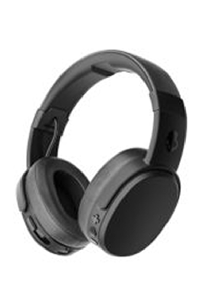 Black over-ear wireless Bluetooth headphones